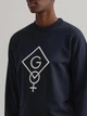 Світшот з принтом Gant 4204550 L (108627L) Синий - изображение 4