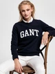 Світшот із брендовим написом Gant 4206600 L (108624L) Синій - зображення 4