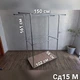 Стійка для одягу на коліщатках, подвійна- 161*150*102*58 см, з полицею для взуття сд15 M - зображення 3