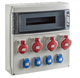 Щит з розетками 4Р(16A, 32A), 5Р(16А, 32А), 4хSchuko IDE CSN18PT на 18 модулів IP44 SV18100 - зображення 1