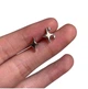 Сережки-кліпси Зірочки ChengSe 1*0,9см сріблясті - зображення 3