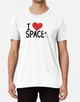 Мужская футболка Stedman с принтом I love space Люблю космос Белый XL - изображение 1