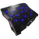 Підставка для ноутбука з охолодженням VHG K12 на 15 кулерів з RGB-підсвічуванням та підставкою для телефона, Laptop Cooling Pad, Black - изображение 4