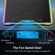 Підставка для ноутбука VHG K15C з RGB-підсвічуванням та підставкою для телефону, Laptop Cooling Pad, Black - зображення 3