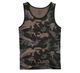 Тактична майка, футболка без рукавів армійська 100% бавовни Brandit Tank Top Dark Camo чорний мультикам XL - зображення 6