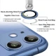 Захисне скло Metal Classic на камеру (в упак.) для Apple iPhone 12 / 12 mini / 11 Синій / Blue - изображение 4