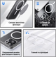 Чехол для iPhone 16 Plus c Magsafe Rock Crystal Series Прозрачный - изображение 5
