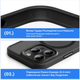 Чехол для iPhone 16 Pro Max c Magsafe Rock Guard Series Crystal Titanium Black - изображение 4
