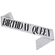 Стрічка через плече на день народження "Birthday Queen" silver & black (BQ-02) - зображення 4