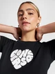 Футболка хлопковая короткая женская Converse Colorful Heart Tee Black 10026369-001 XL Черная (194434899733) - изображение 3