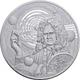 Серебряная монета 1oz Иконы Инноваций: Исаак Ньютон 2 доллара 2022 Ниуэ - изображение 1
