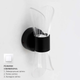 Керований світлодіодний світильник бра DIO 12W 2Y-ON/OFF-230х80х95-BLACK/CLEAR-220-IP20 - зображення 5