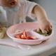 Мисочка силіконова з присоскою на три секції (Рожевий) "BabyOno" - зображення 3