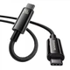 Кабель Baseus Tungsten Gold Type-C to Type-C 240W (1m) (black) - зображення 3