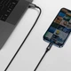 Кабель Lightning > USB Type-C Baseus Explorer Series Auto Power-Off Fast Charging 20W 1.0m (CATS000001) Black - зображення 8