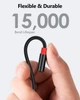 ​Кабель SUNGUY Type A для Type-C USB2.0, 3.6A, 0.3м чорний - зображення 5