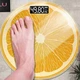 Весы напольные электронные стеклянные Dоmоtес до 180 кг круглые для дома с большим дисплеем, Фрукты Апельсин - изображение 4