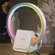 Беспроводная зарядка WiWU 4в1 15W + колонка 5W + RGB-подсветка + радио Ночник с блютуз колонкой и зарядным устройством 1500 mAh Белый - изображение 2