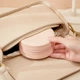 Скринька Casegrace SP-1257 Pink для прикрас та ювелірних виробів портативна кругла - зображення 6