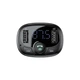 FM модулятор Baseus T Shaped S-09A 2 х USB Type-A, microSD Black (CCMT000001) - зображення 5