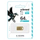 USB флеш накопичувач Wibrand 64GB Hawk Gold USB 2.0 (WI2.0/HA64M1G) - зображення 2