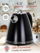Електрочайник у сталевому корпусі Adler AD 1343 black 1,5 л STRIX - зображення 9
