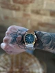 Мужские часы Poedagar Nautilus золотые, синий циферблат - изображение 9
