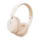 Беспроводные наушники накладные Baseus Bowie D05 Creamy White (NGTD020202), складывающиеся, Bluetooth 5.3, 600 мАч, 70 часов автономн. работы, 20 Гц-20 кГц, 2 подключения, Type-C, кремовый белый - изображение 1