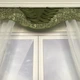 Гардина для кухні спальні кімнати, фіранка в дитячу спальню, гардини з шифону льону Зелена (KU-314-31) - зображення 6