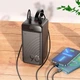 Повербанк великої ємності 90000mAh 22.5W+PD20W Hoco J123D Element 333Wh 3xUSB/Type-C/MicroUSB/Lightning чорний - зображення 8