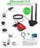 Сетевая карта PCI-E Fenvi PCE-AXE3000Pro (Intel AX210) адаптер 2.4G/5G/6Ghz 5374 Mbps с выносной антенной + Bluetooth 5.3, 2 внешние антенны, с радиатором - изображение 3