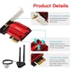 Сетевая карта PCI-E Fenvi PCE-AXE3000Pro (Intel AX210) адаптер 2.4G/5G/6Ghz 5374 Mbps с выносной антенной + Bluetooth 5.3, 2 внешние антенны, с радиатором - изображение 4