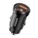 Автомобільний зарядний пристрій Essager 30W 2 USB-A зі швидкою зарядкою, заряд від прикурювача, чорний (84174593) - зображення 1