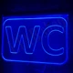 Акрилайт WC с синей подсветкой - изображение 1