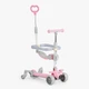 Детский самокат 5в1 Skyper J-07905. Подсветка платформы, музыка, 3 PU колеса со светом. Розовый - изображение 1