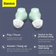 Беспроводные наушники TWS Baseus WM01 Green, сенсорные, микрофон, Bluetooth 5.0, 5 часов автономн. работы, 300/40 мАч, 20 Гц-20 кГц, Type-C, зеленые - изображение 14