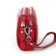 Женская кожаная косметичка Cosmetic 6002-A red - изображение 4
