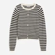 Кардиган женский H&M 270579541_strip XS Черный с кремовым (2727000049270) - изображение 3