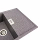 Гранітна мийка для кухні Platinum 8650 DIAMOND матова прямокутна, мікс - зображення 5