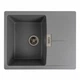 Гранитная мойка для кухни Platinum 6250 ZIRKONE матовый Серый металлик - изображение 1