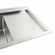 Кухонна мийка нержавійка 78*43 L Platinum Handmade (два отвори, круглий сифон 3,0/0,8) - изображение 7