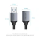 USB кабель-подовжувач Vention USB 3.0 Male to USB Female Extension Cable Cotton Braided 3 м Gray (CBLHI) - зображення 8