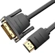 Адаптер перехідник Vention HDMI to DVI 4K 60 Hz 1080P 60 Hz двоспрямований 1.5 м Black (ABFBG) - зображення 2
