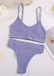 Женский эластичный комплект белья в рубчике Comfort Summer FINETOO 1318-42 Серый M (42-44) - изображение 6