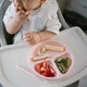 Дитяча силіконова тарілка на три секції із присоскою Baby Ono Рожевий - зображення 6