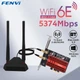 Мережева карта PCI-E Fenvi FV-AXE3000PRO (Intel AX210) адаптер 2.4G/5G/6Ghz 5374 Mbps з виносною антеною + Bluetooth 5.3, 2 зовнішні антени, з радіатором - зображення 2