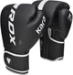 Боксерские перчатки RDX F6 Kara 10 унций + Капа Matte White (BGR-F6MW-10OZ) - изображение 3