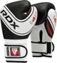 Боксерские перчатки RDX 4B Robo Kids 6 унций + Капа White/Black (JBG-4B-6oz) - изображение 3