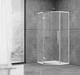 Душевая кабина Dusel DL197H Chrome, 90х90х190, пятиугольная, профиль хром, стекло прозрачное - изображение 3