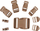 Набір фастексів Mil-Tec Пряжки 9шт. Койот OD BUCKLE SET (13458005) - изображение 1